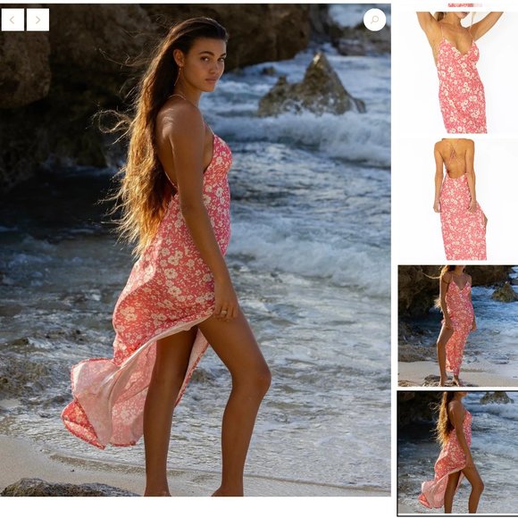 RESA CAMILLE SLIP DRESS IN GUAVA - NWT - Picture 6 of 6